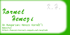 kornel henczi business card